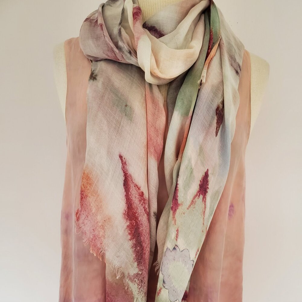 painted Vince Silk Shirt tank top camisole sleeveless 4 6 8 beige pink purple M